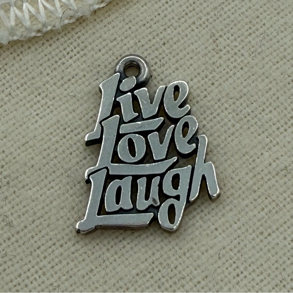 James Avery Retired Silver 'Live Love Laugh' Charm - Picture 3 of 5